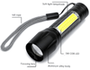 Super Bright Zoom LED Q5 T6 With Side COB Light Αλουμίνιο Αδιάβροχο USB Επαναφορτιζόμενος Φακός LED