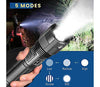 XHP50 LED Φακός Tactical 1000 Lumens Zoom Επαναφορτιζόμενος 5 λειτουργιών ισχυρός φακός