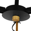 Μοντέρνο Industrial Φωτιστικό Οροφής Τρίφωτο Μαύρο Μεταλλικό με Φυσικό Ξύλο Καμπάνα Φ75  OLD SCHOOL 01093