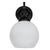 Μοντέρνο Φωτιστικό Τοίχου Απλίκα Μονόφωτο Μαύρο Μεταλλικό με Λευκό Γυαλί Φ15  ISEN 01157