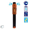 Φορητός Φακός Επαναφορτιζόμενος με Μπαταρίες PEN COB LED και Φορτιστή USB Πορτοκαλί Χρώμα  07006