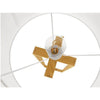 Μοντέρνο Φωτιστικό Δαπέδου Μονόφωτο Ξύλινο με Λευκό Καπέλο Φ40  TOWER 01264