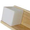 Μοντέρνο Φωτιστικό Τοίχου Απλίκα Ραφάκι Μονόφωτο Ξύλινο με Λευκό Ματ Γυαλί  AMITY LEFT 01365