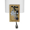 Μοντέρνο Φωτιστικό Τοίχου Απλίκα Δίφωτο Ξύλινο με Λευκό Ματ Γυαλί και Βραχίονα με LED  SUTTON 01316 - ecoinn.gr