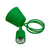 Πράσινο Κρεμαστό Φωτιστικό Οροφής Σιλικόνης με Υφασμάτινο Καλώδιο 1 Μέτρο E27  Green 91007