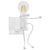 Μοντέρνο Φωτιστικό Τοίχου Απλίκα Μονόφωτο Λευκό Μεταλλικό  LITTLE MAN WHITE 01389