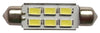 36mm Festoon C5W-12vdc- 6 Smd Led Canbus 5630 led αυτοκινητου-150 lumens-Ψυχρο Λευκο