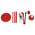 Μοντέρνο Φωτιστικό Δαπέδου Μονόφωτο Μεταλλικό Κόκκινο Φ15  AUDREY RED 01470