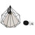 Μοντέρνο Industrial Κρεμαστό Φωτιστικό Οροφής Μονόφωτο Μαύρο με Άσπρο Ύφασμα Μεταλλικό Πλέγμα Φ38  KAIRI BLACK 01618