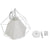 Μοντέρνο Industrial Κρεμαστό Φωτιστικό Οροφής Μονόφωτο Λευκό με Ύφασμα Μεταλλικό Πλέγμα Φ38  KAIRI WHITE 01619
