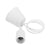 Λευκό Κρεμαστό Φωτιστικό Οροφής Σιλικόνης με Υφασμάτινο Καλώδιο 1 Μέτρο E27  White 91001