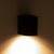 GloboStar® MURANO 60607 Φωτιστικό Τοίχου - Απλίκα Αρχιτεκτονικού Φωτισμού Εξωτερικού Χώρου Up or Down Αλουμινίου με Ντουί 1 x GU10 AC 220-240V Αδιάβροχο IP65 Μ8 x Π8 x Υ7cm - Μαύρο  - 5 Years Warranty