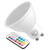 GloboStar® 76067 Λάμπα LED Σποτ GU10 6W 230V 400lm 180° με Ασύρματο Χειριστήριο RGB & Θερμό Λευκό 3000K