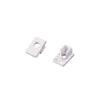 SET OF WHITE PLASTIC END CAPS FOR P129N, 2 PCS WITH HOLE
