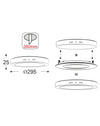 NETTO SILVER LED ROUND PC SLIM PANEL 26W 3000K 1830Lm230V Φ295Ra80