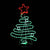 CHRISTMAS TREE 132 LED ΣΧΕΔΙΟ 5.5m ΜΟΝΟΚΑΝΑΛΟΣ ΦΩΤΟΣΩΛΗΝΑΣ RED-GREEN IP44 54x90cm 1.5m ΚΑΛΩΔΙΟ