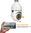 3MP  E27 Full HD Έξυπνη wifi PTZ 360° αυτόματη περιστροφή παρακολούθησης V380 Pro-Κάμερα με λάμπα φωτός-τεμ.1