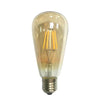 E27 ST64 AMBER 6W 2700K 230V AC 590LM LED COG