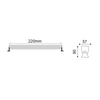 LED H.P. WALL WASHER 12W 3000K 960Lm 25°  230V 0,2m IP65