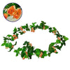 ® 09015 Τεχνητό Κρεμαστό Φυτό Διακοσμητική Γιρλάντα Μήκους 2.2 μέτρων με 33 X Μικρά Τριαντάφυλλα Σομόν