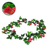 ® 09017 Τεχνητό Κρεμαστό Φυτό Διακοσμητική Γιρλάντα Μήκους 2.2 μέτρων με 33 X Μικρά Τριαντάφυλλα Φούξια
