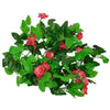 ® 09017 Τεχνητό Κρεμαστό Φυτό Διακοσμητική Γιρλάντα Μήκους 2.2 μέτρων με 33 X Μικρά Τριαντάφυλλα Φούξια