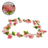 ® 09026 Τεχνητό Κρεμαστό Φυτό Διακοσμητική Γιρλάντα Μήκους 2.2 μέτρων με 33 X Άνθη Κερασιάς Ροζ Λευκό