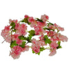 ® 09026 Τεχνητό Κρεμαστό Φυτό Διακοσμητική Γιρλάντα Μήκους 2.2 μέτρων με 33 X Άνθη Κερασιάς Ροζ Λευκό