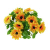 ® 09029 Τεχνητό Κρεμαστό Φυτό Διακοσμητική Γιρλάντα Μήκους 2.2 μέτρων με 10 X Μεγάλα Ηλιοτρόπια Κίτρινα
