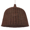 ® BAHAMAS 01369 Vintage Κρεμαστό Φωτιστικό Οροφής Μονόφωτο Καφέ Σκούρο Ξύλινο Ψάθινο Rattan Φ60 x Υ60cm