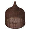 ® BAHAMAS 01369 Vintage Κρεμαστό Φωτιστικό Οροφής Μονόφωτο Καφέ Σκούρο Ξύλινο Ψάθινο Rattan Φ60 x Υ60cm