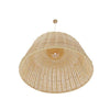 ® BAHAMAS 01370 Vintage Κρεμαστό Φωτιστικό Οροφής Μονόφωτο Μπεζ Ξύλινο Ψάθινο Rattan Φ60 x Υ60cm