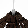 ® MAGIE 01600 Vintage Κρεμαστό Φωτιστικό Οροφής Μονόφωτο Καφέ Σκούρο Ξύλινο Ψάθινο Rattan Φ50 x Υ30cm
