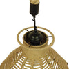 ® OZERO 01603 Vintage Κρεμαστό Φωτιστικό Οροφής Μονόφωτο Μπεζ Καμπάνα με Σχοινί Φ41 x Υ28cm