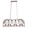 ® SANCTUM 01402 Vintage Industrial Κρεμαστό Φωτιστικό Οροφής Πολύφωτο Καφέ Σκουριά Μεταλλικό Πλέγμα Μ105 x Π36.5 x Y37cm