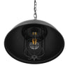 Vintage Industrial Κρεμαστό Φωτιστικό Οροφής Μονόφωτο Μαύρο Μεταλλικό Πλέγμα Φ33  HARROW BLACK 01571