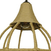 Vintage Κρεμαστό Φωτιστικό Οροφής Μονόφωτο Μπεζ Καμπάνα με Σχοινί Φ31  KUBRIC 01605