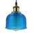 Vintage Κρεμαστό Φωτιστικό Οροφής Μονόφωτο Μπλε Γυάλινο Διάφανο Καμπάνα με Χρυσό Ντουί Φ14  SEGRETO BLUE 01452