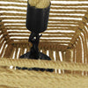 Vintage Κρεμαστό Φωτιστικό Οροφής Μονόφωτο Πλέγμα με Μπεζ Σχοινί Φ21  ROUGE 01611